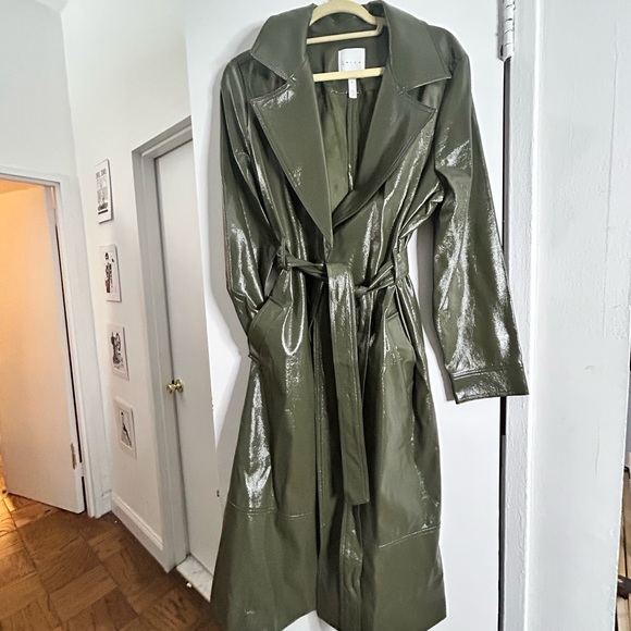 Leith, size XL, green trench coat! - Picture 2 of 4